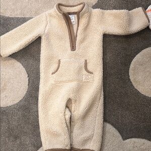 Cozy Cream Sherpa Kids One Piece